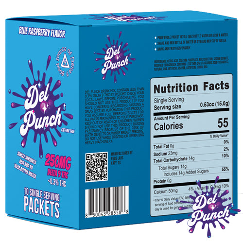 250mg Blue Raspberry Del Punch D9 Drink Mix