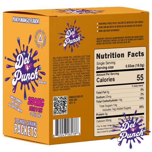 250mg Peach Mango Del Punch D9 Drink Mix