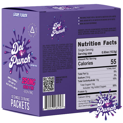 250mg Grape Del Punch D9 Drink Mix