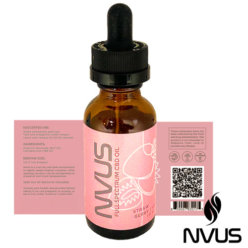 1000mg Strawberry Full Spectrum CBD Tincture